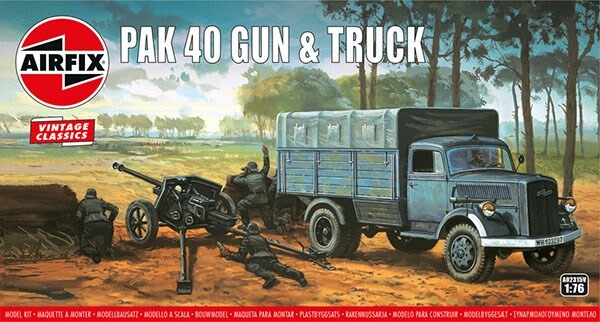 Airfix - Pak 40 Gun Truck - Vintage Classics - 1 76 - A02315V
