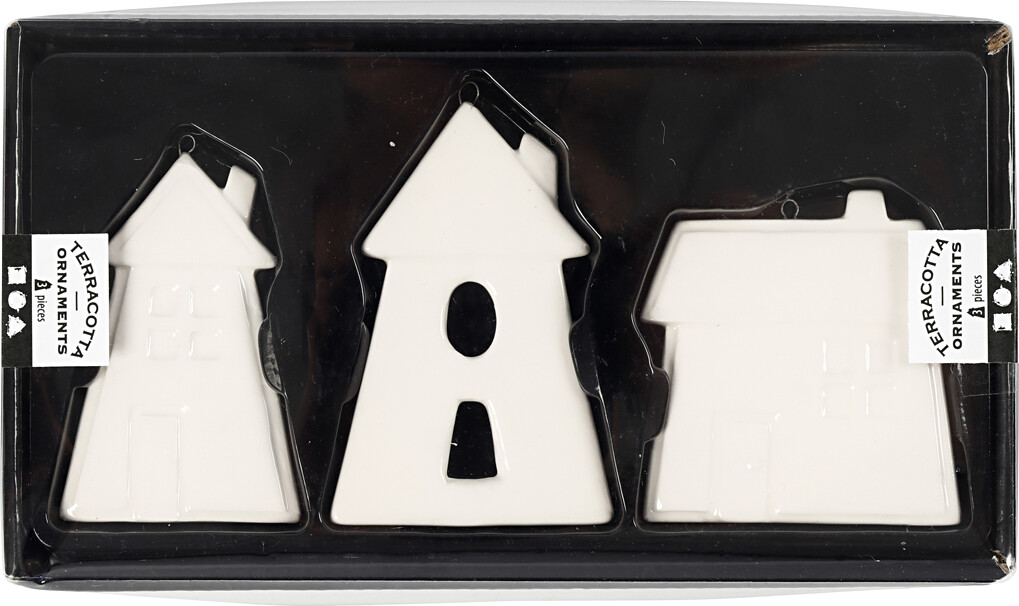 Ophæng - Huse - H 7 6-9 7 Cm - Hvid - 3 Stk