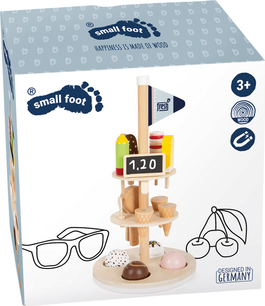 Is Legetøj Sæt Med Isvaffel Holder - Træ - Small Foot