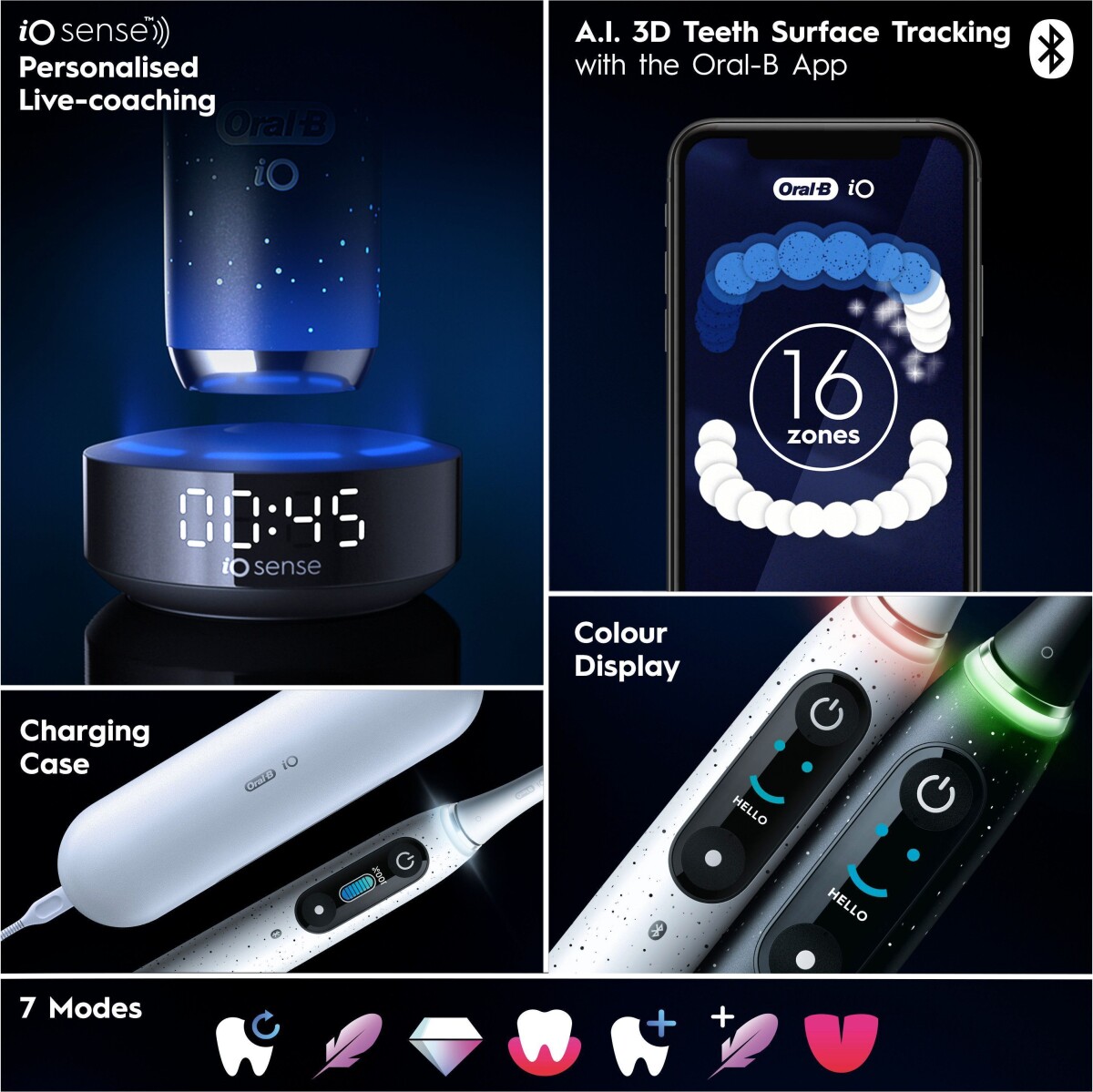 Oral-B - Io10 Kosmisk Sort Elektrisk Tandbørste