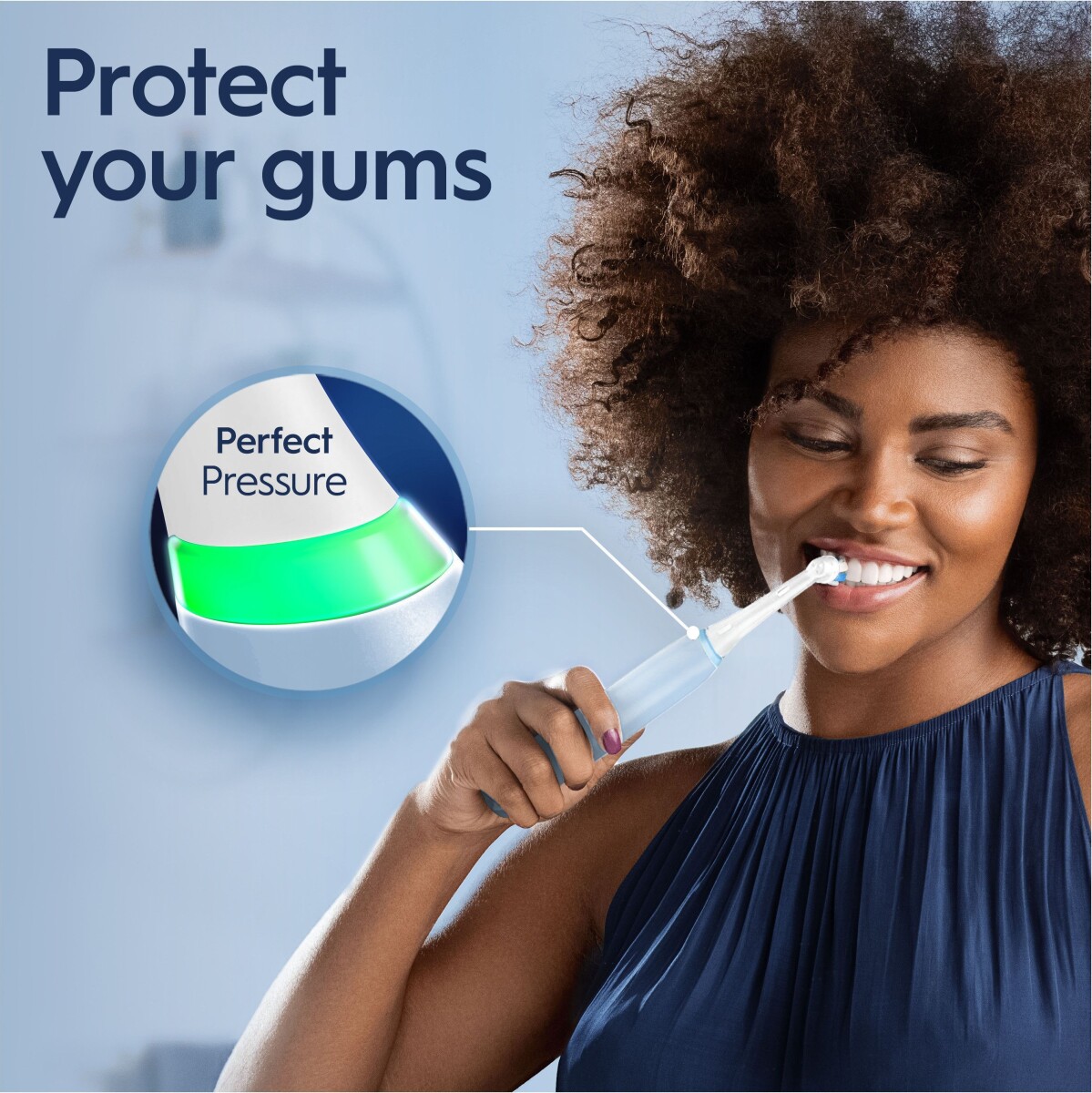 Oral-B - Io3S Isblå Elektrisk Tandbørste
