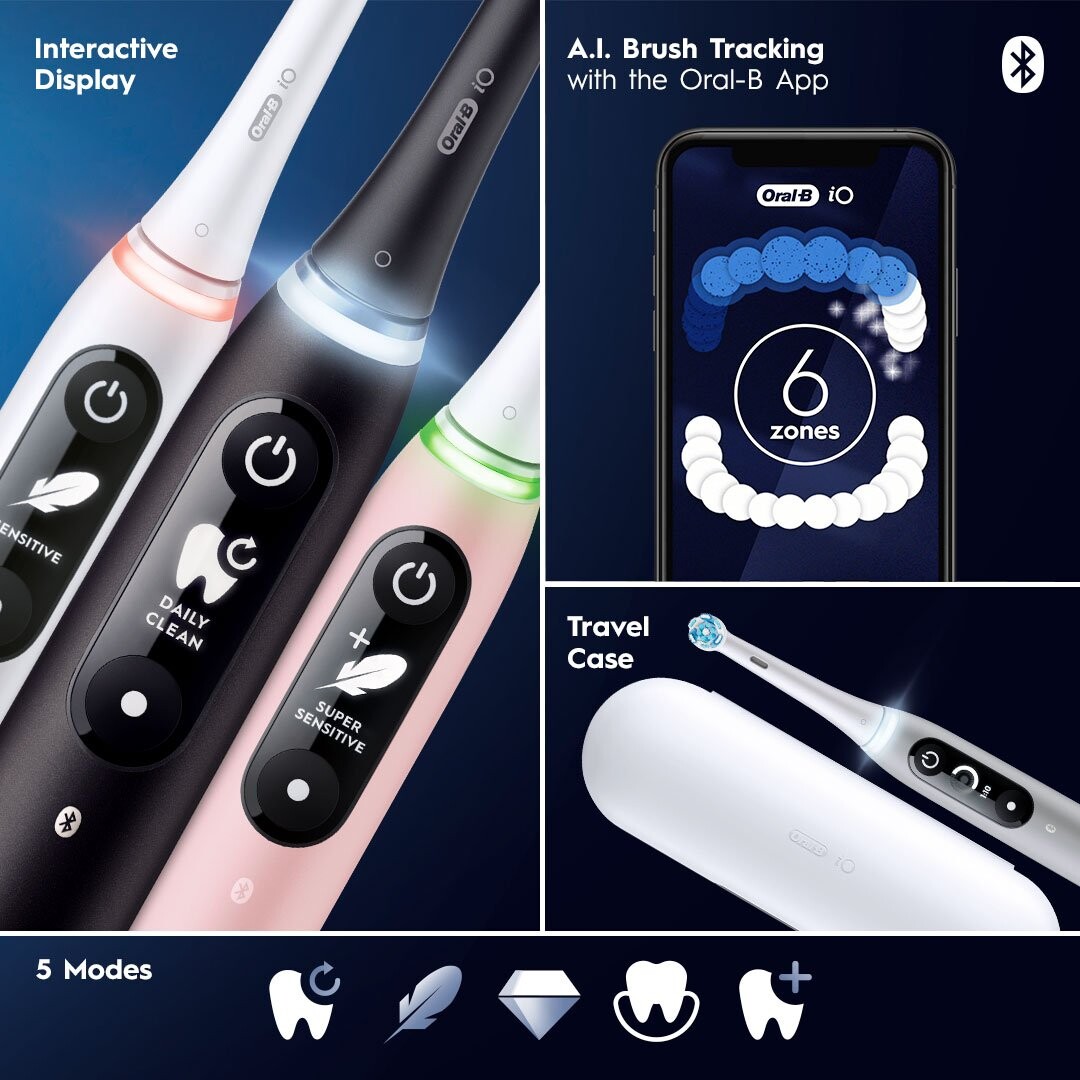 Oral-B - Io6S Grå Opal Elektrisk Tandbørste