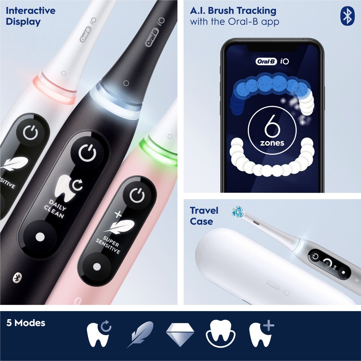 Oral-B - Io6S Pink Sand Elektrisk Tandbørste