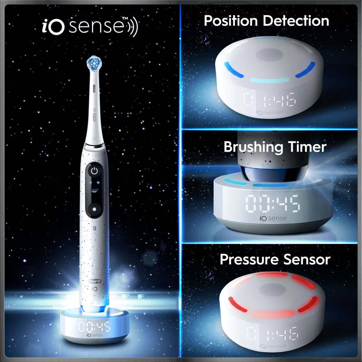 Oral B - Oral-B Io10 Elektrisk Tandbørste - Hvid - 1 Børstehoved