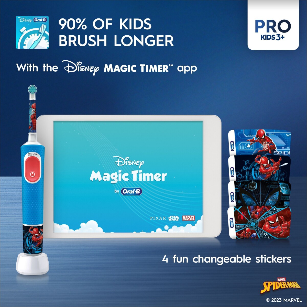 Oral-B - Vitality Pro Kids Spiderman Elektrisk Tandbørste Cls