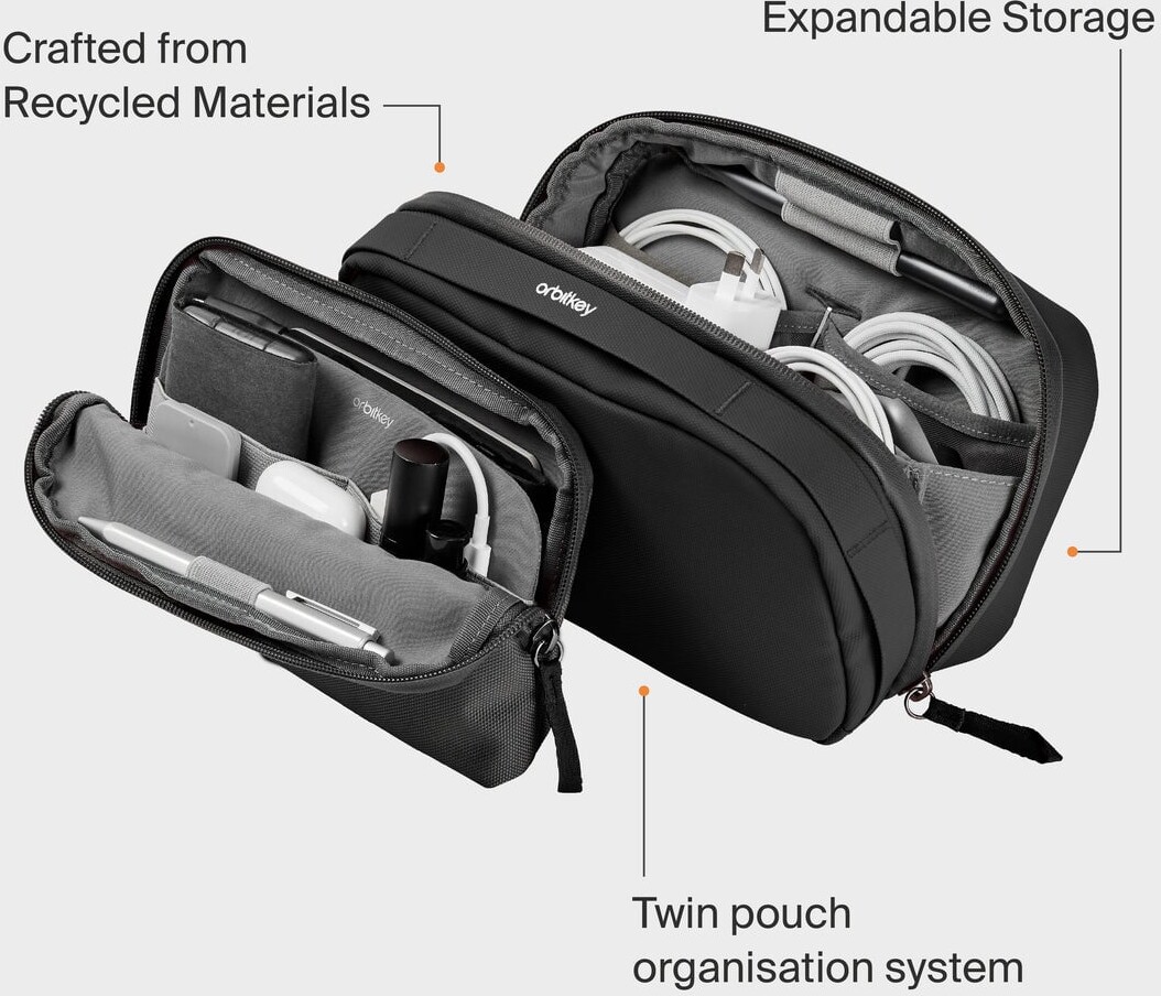 Orbitkey - 2-In-1 Tech Pouch - Graphite