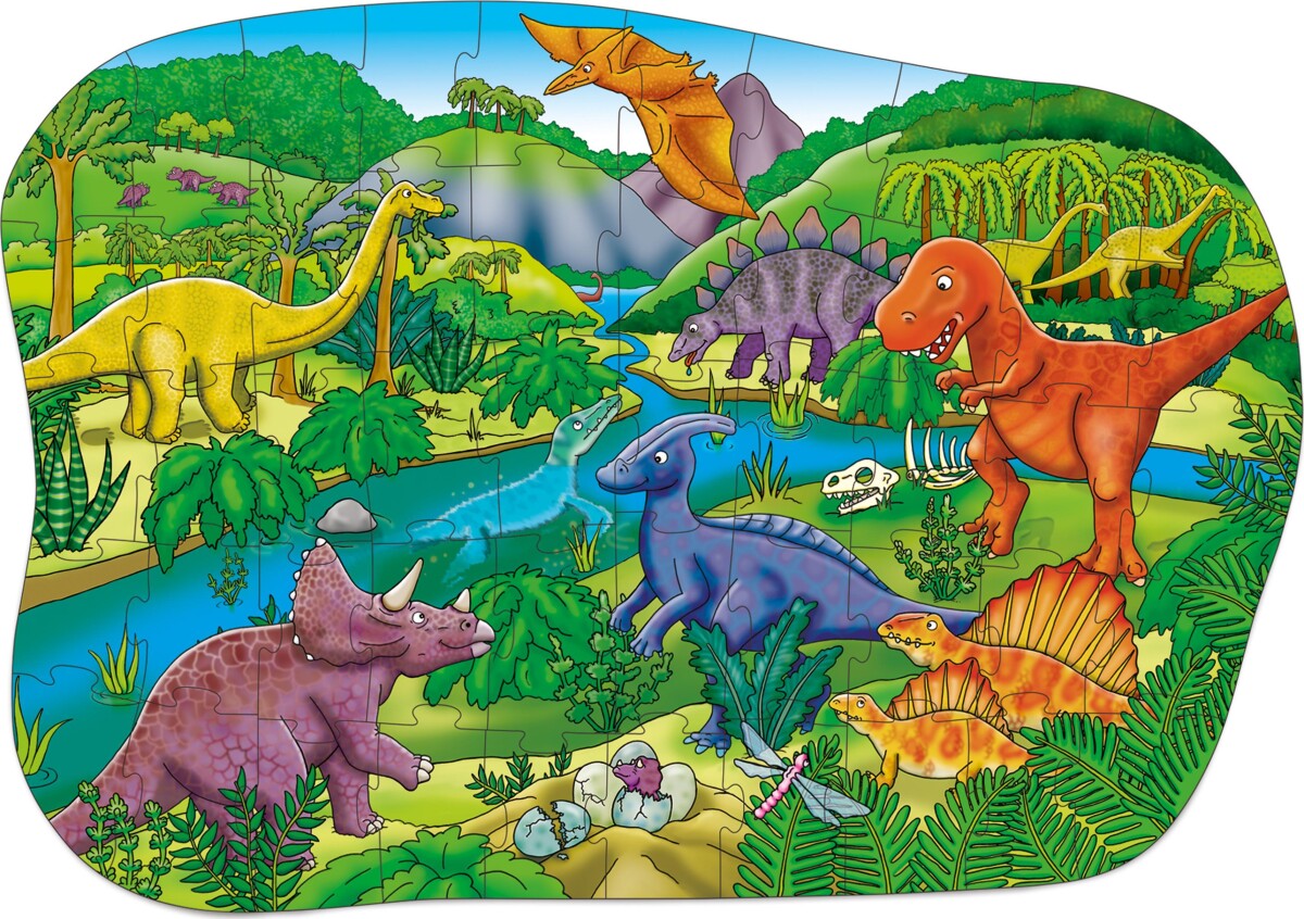 Orchard - Store Dinosaurer Puslespil - 50 Brikker