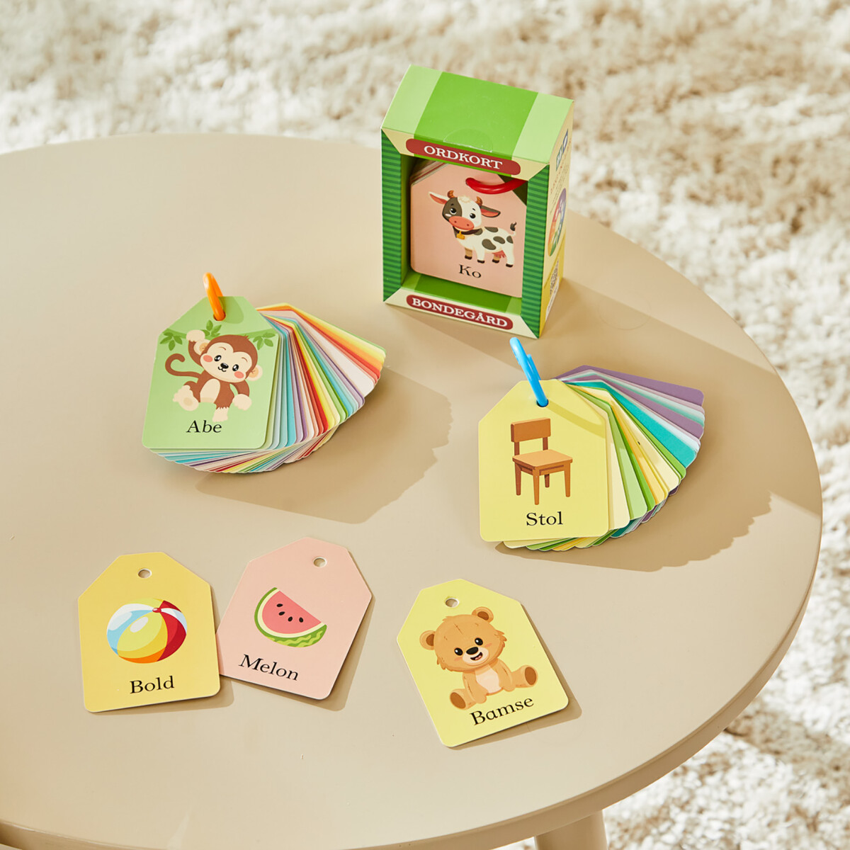 Ordkort Med Billede Til Børn - På Bondegården - Barbo Toys