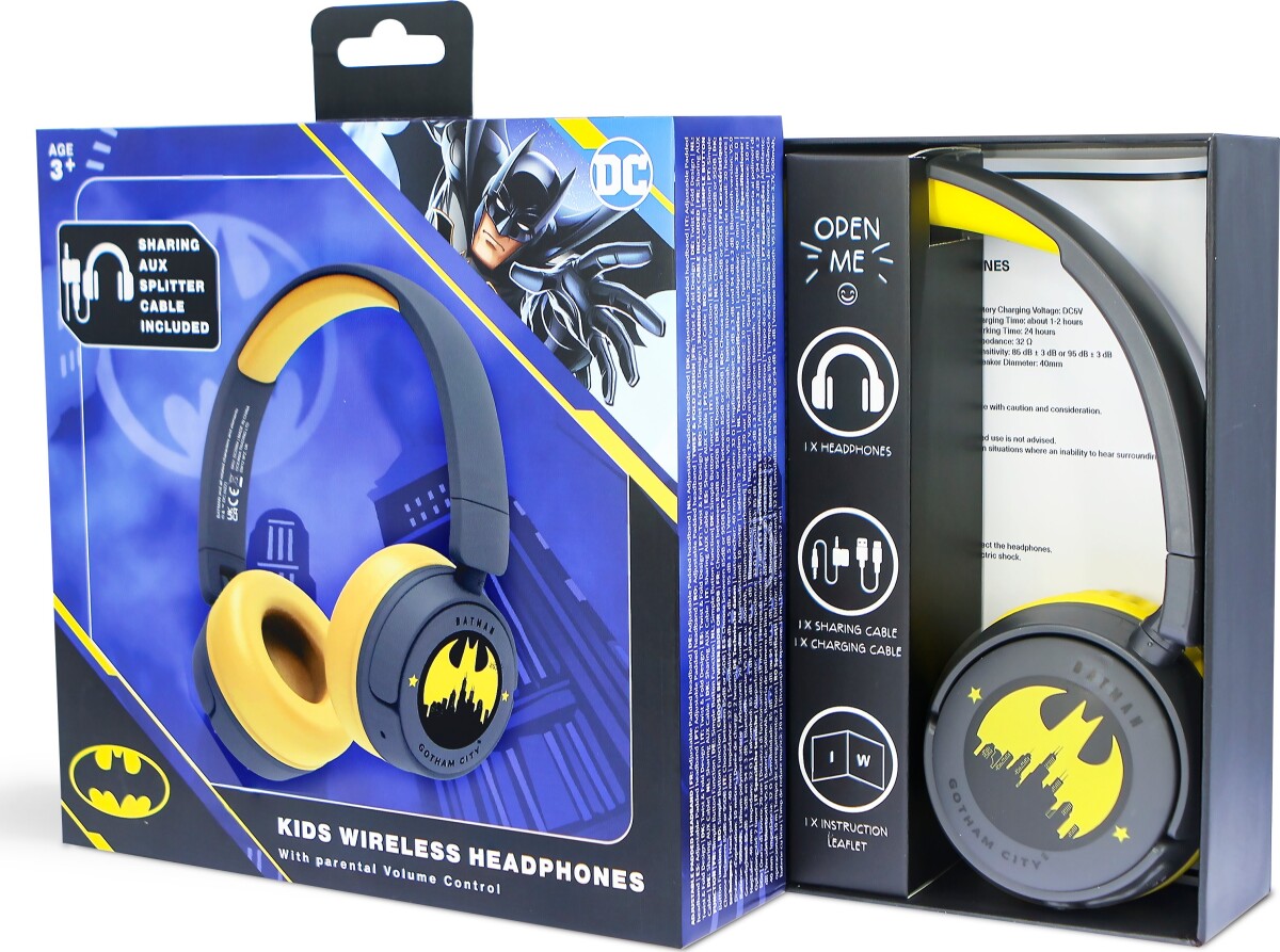 Batman - Hovedtelefoner Til Børn - Med Voksenkontrol - Otl