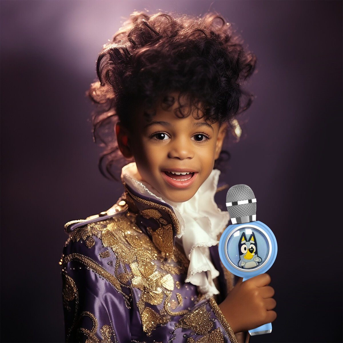 Bluey - Karaoke Mikrofon Med Lys Til Børn