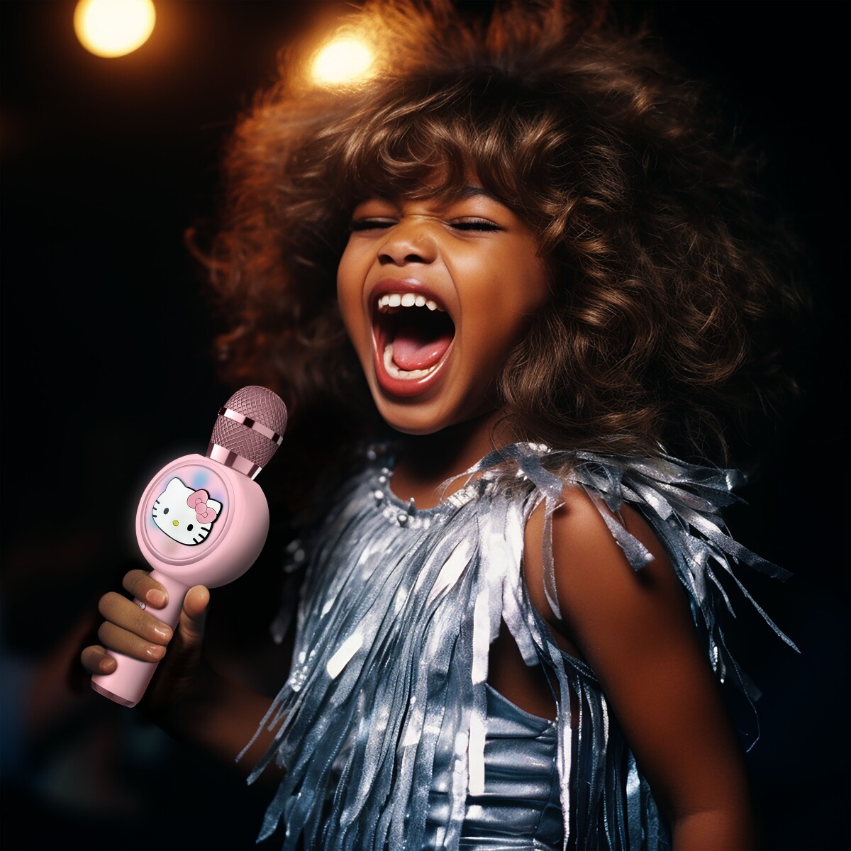 Hello Kitty - Karaoke Mikrofon Med Lys Til Børn