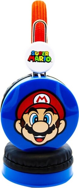 Super Mario - Høretelefoner Til Børn - Otl - 85 Db - Blå Rød