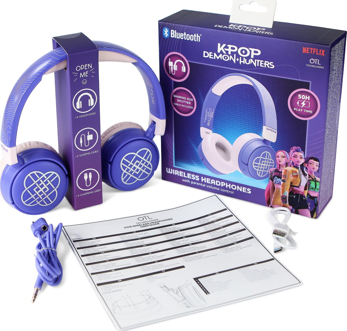 Otl - Kids Wireless Headphones - Kpop Demon Hunters Logo