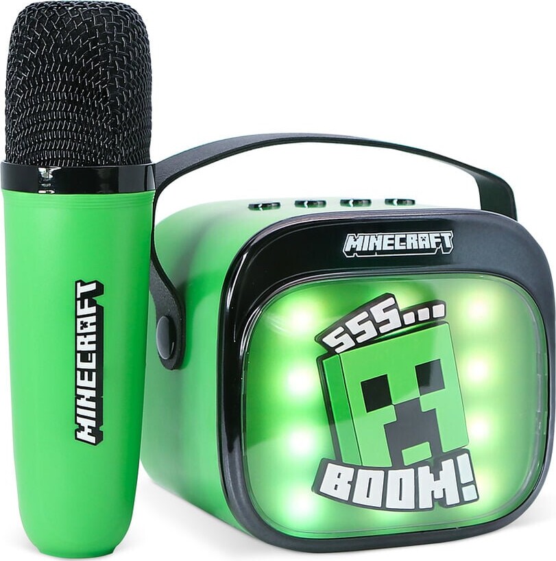 Otl - Light Up Wireless Karaoke Speaker W Microphone - Minecraft