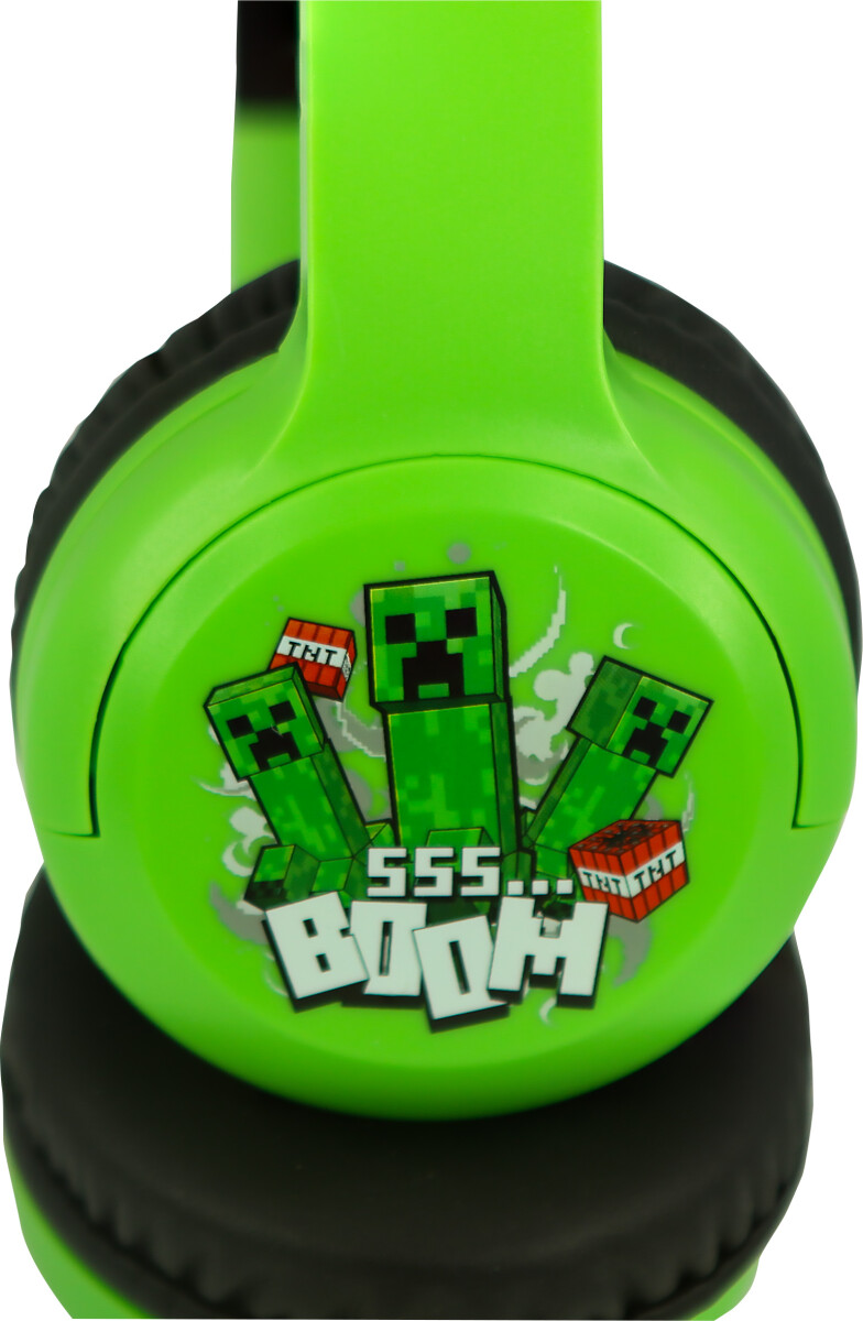 Minecraft - Trådløse Høretelefoner Til Børn - Grøn
