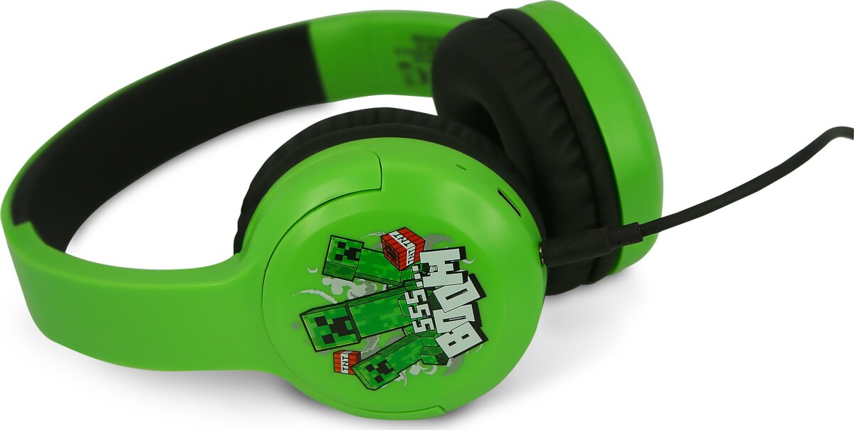 Minecraft - Trådløse Høretelefoner Til Børn - Grøn