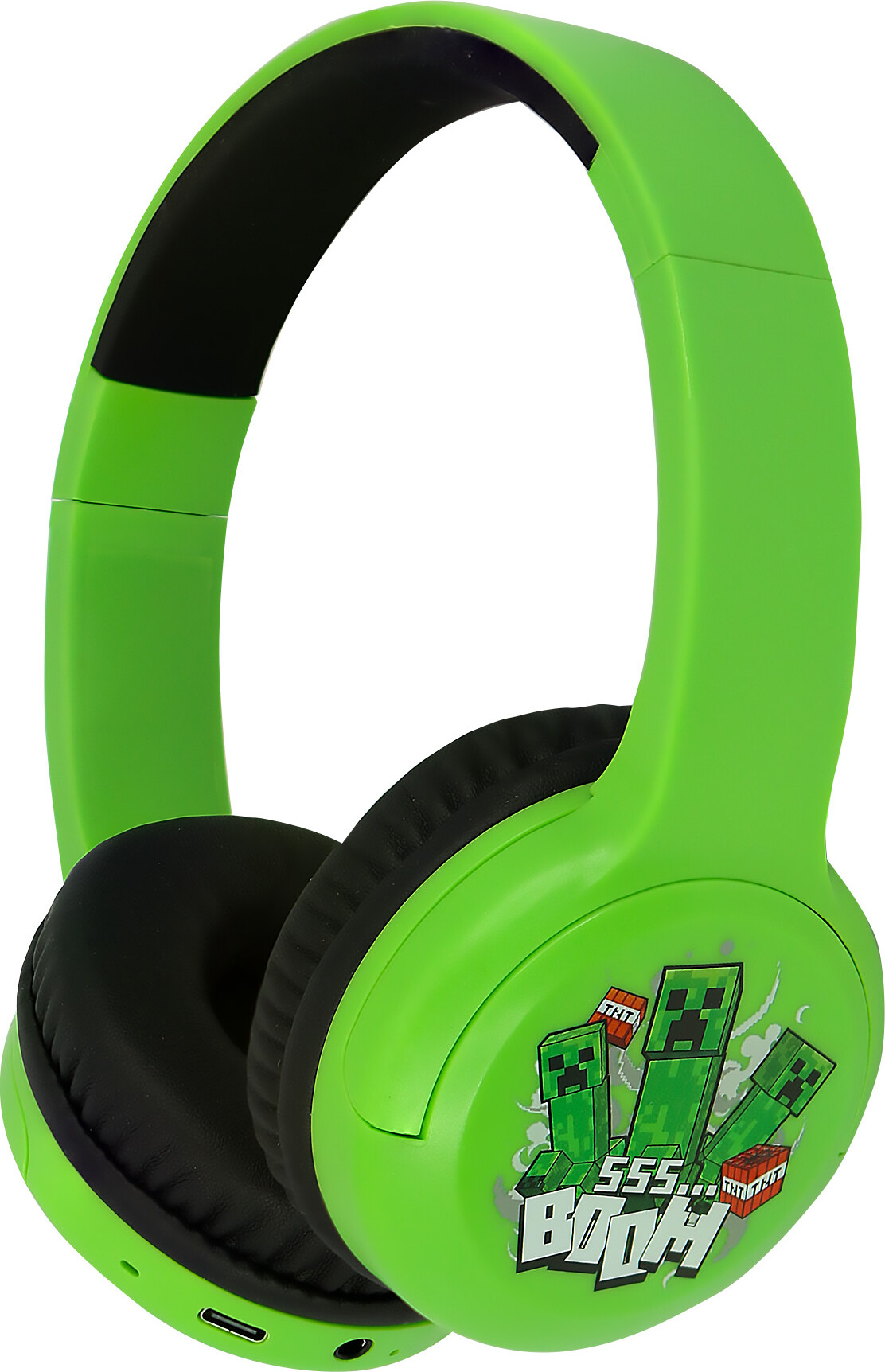 Minecraft - Trådløse Høretelefoner Til Børn - Grøn