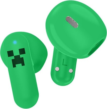 Minecraft - True Wireless Earbuds Høretelefoner Til Børn - Grøn