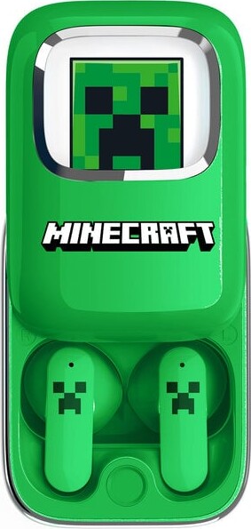 Minecraft - True Wireless Earbuds Høretelefoner Til Børn - Grøn