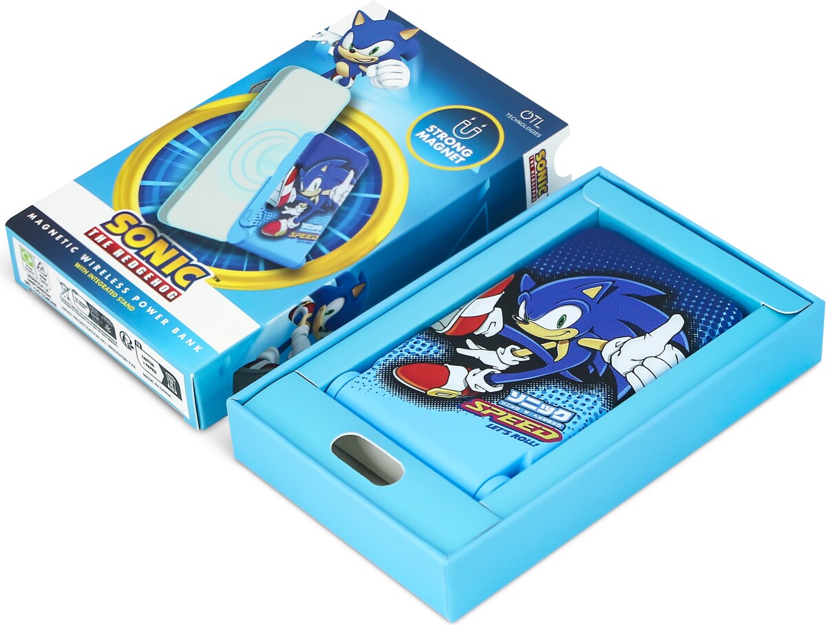 Sonic - Trådløs Magnetisk Powerbank - 5000 Mah - Blå