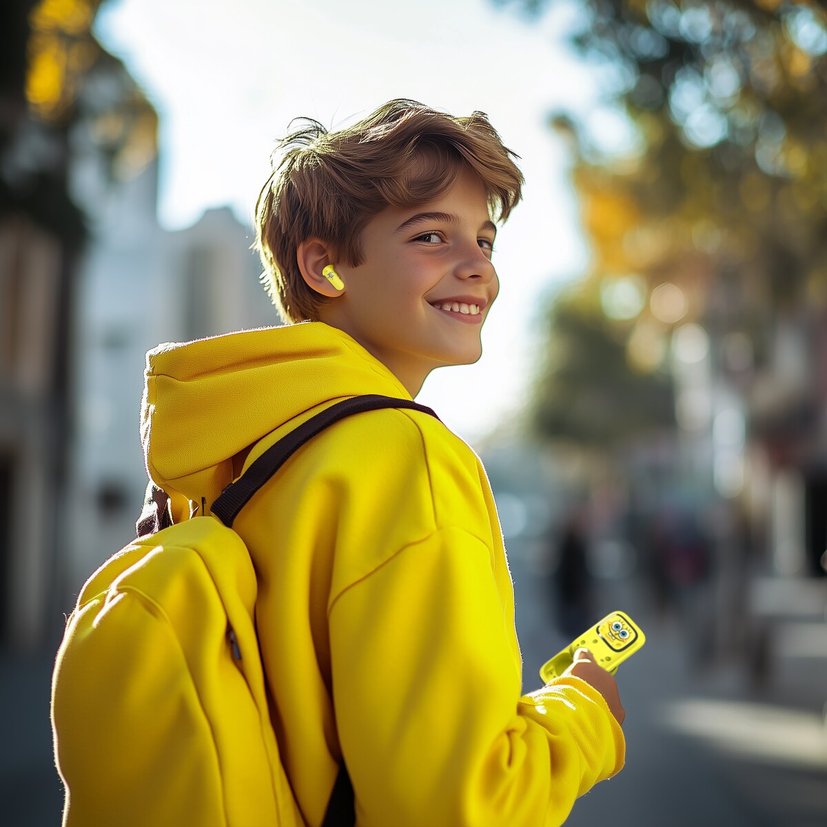 Svampebob Firkant - Trådløse Earbuds Høretelefoner Til Børn