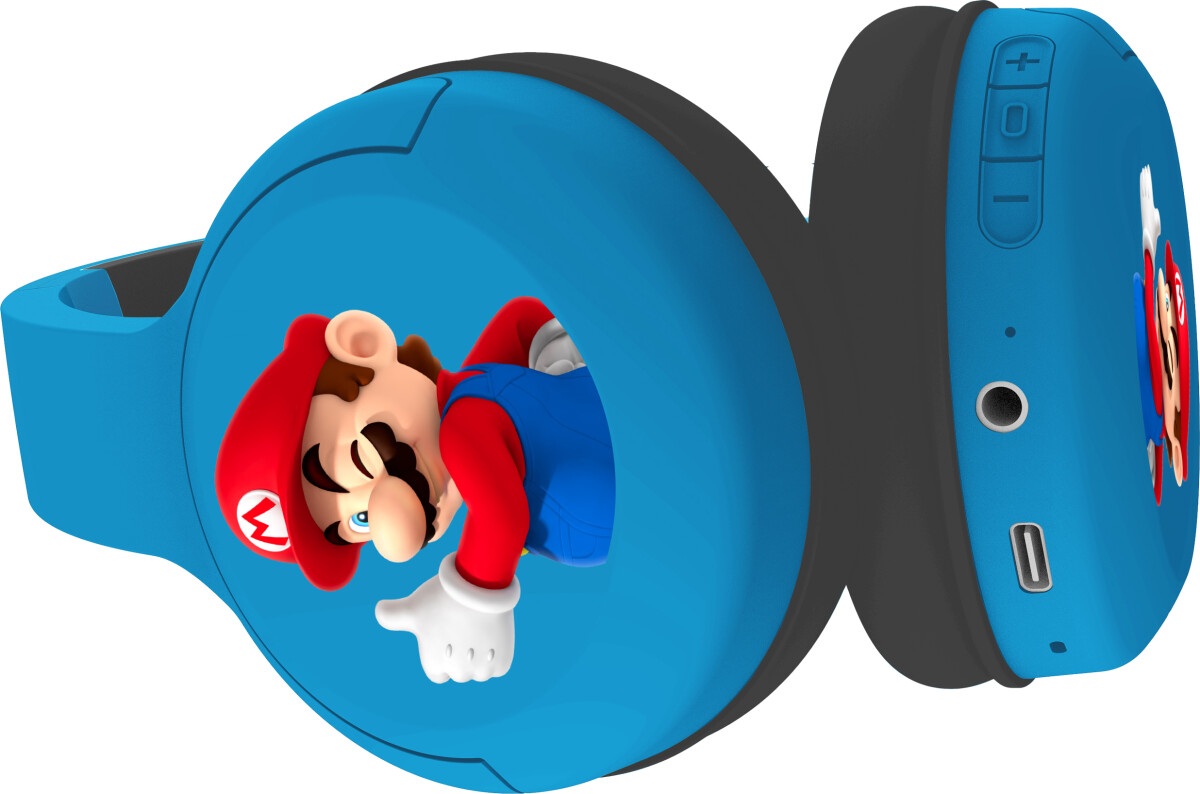 Super Mario - Trådløse Høretelefoner Til Børn - Blå