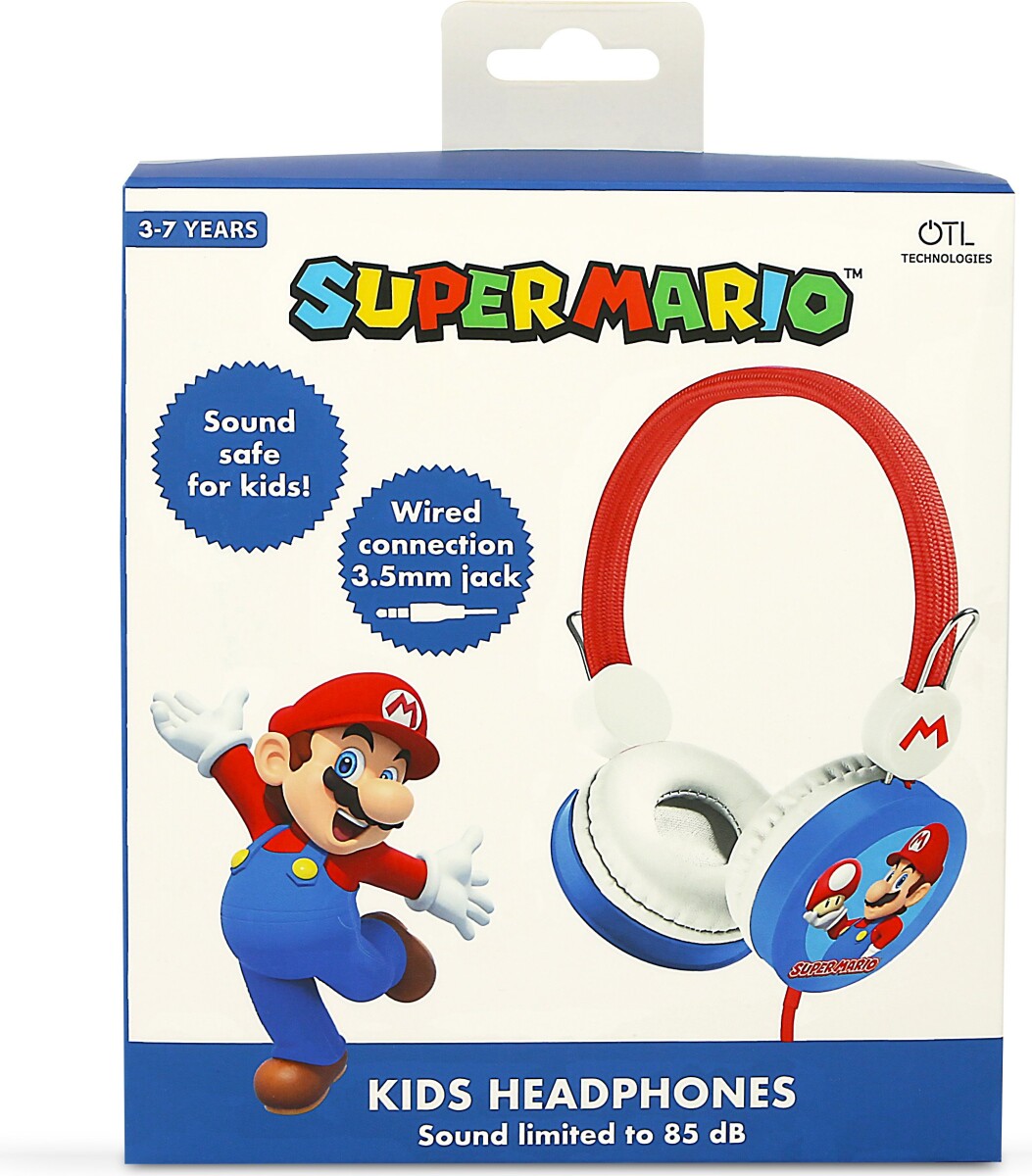 Super Mario - Høretelefoner Til Børn - 85 Db