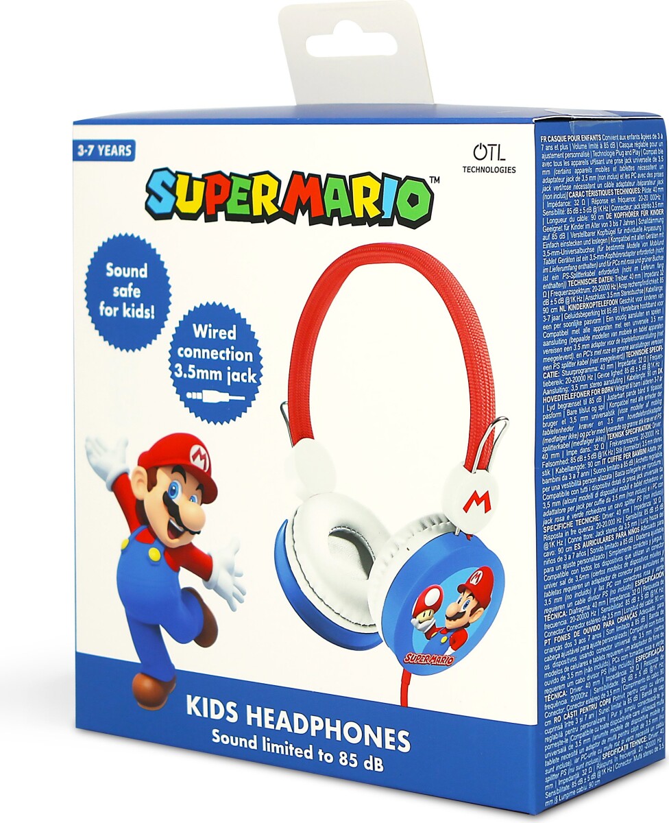 Super Mario - Høretelefoner Til Børn - 85 Db