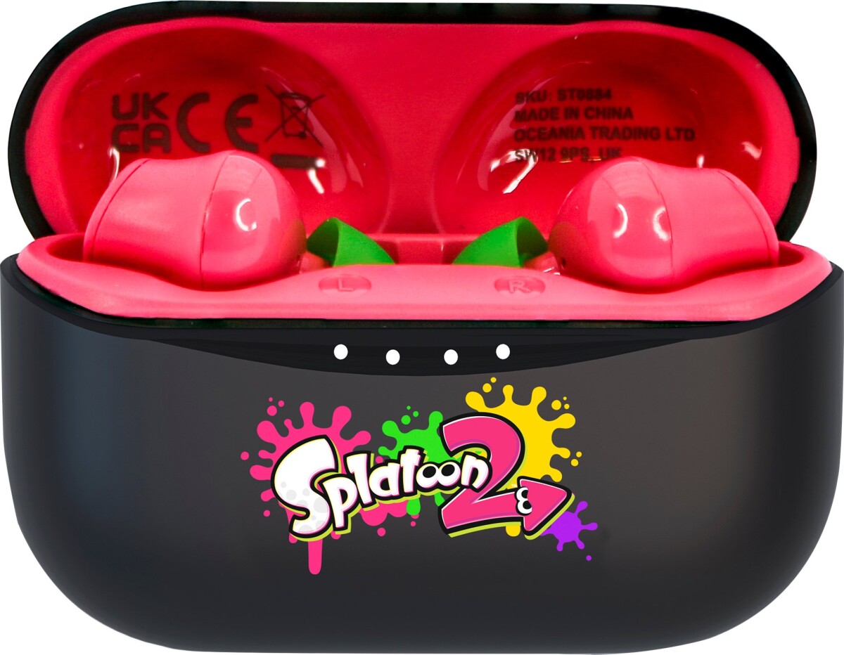 Earpods Til Børn - Nintendo Spatoon 2 - Lyserøde