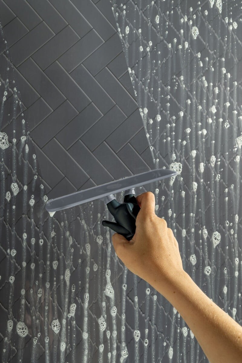 Ototo - Chill Cat Squeegee - Muted Grey And Dark Blue - Compact