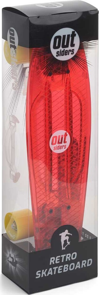 Retro Skateboard - Outsiders - Rød