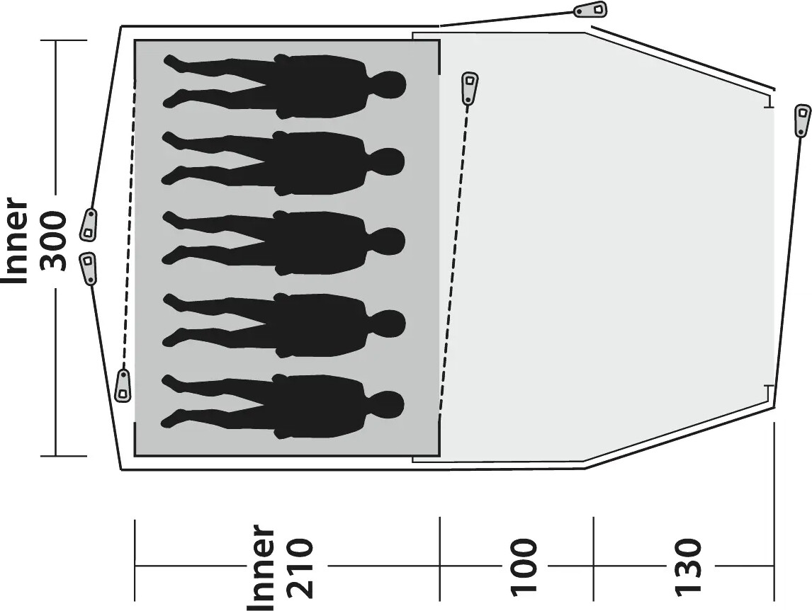 Outwell - Cloud 5 Plus - Telt - 5 Personer - Grøn