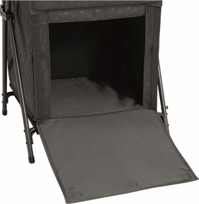 Outwell - Domingo 2-I-1 Camping Skab Og Bord - Sort - Metal Plast