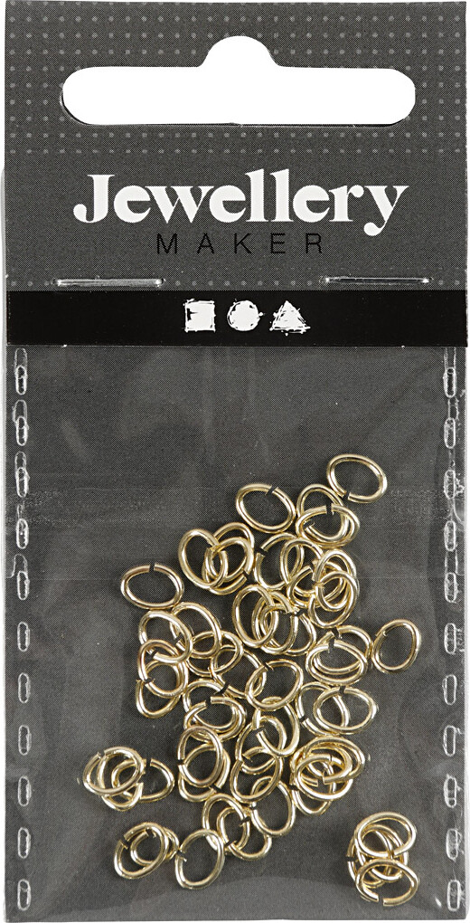 Oval-Ring - Tykkelse 0 7 Mm - Forgyldt - 50 Stk