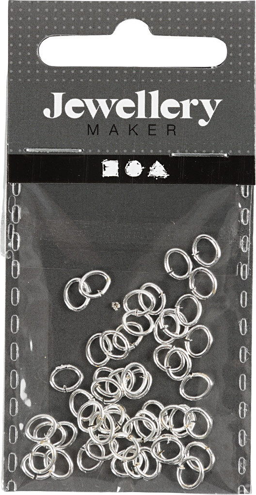 Oval-Ring - Tykkelse 0 7 Mm - Forsølvet - 50 Stk