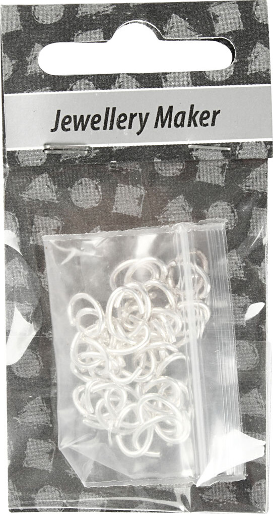 Oval-Ring - Tykkelse 1 Mm - Forsølvet - 40 Stk