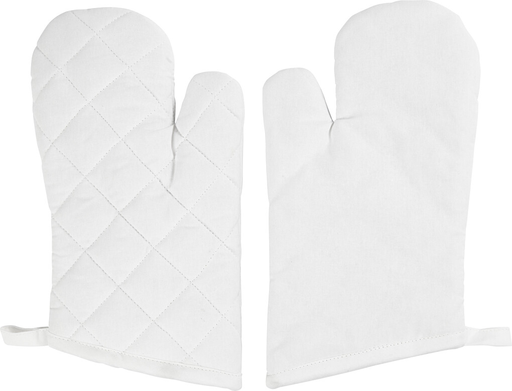 Ovnhandske - Str 18X28 Cm - 145 G - Hvid - 2 Stk