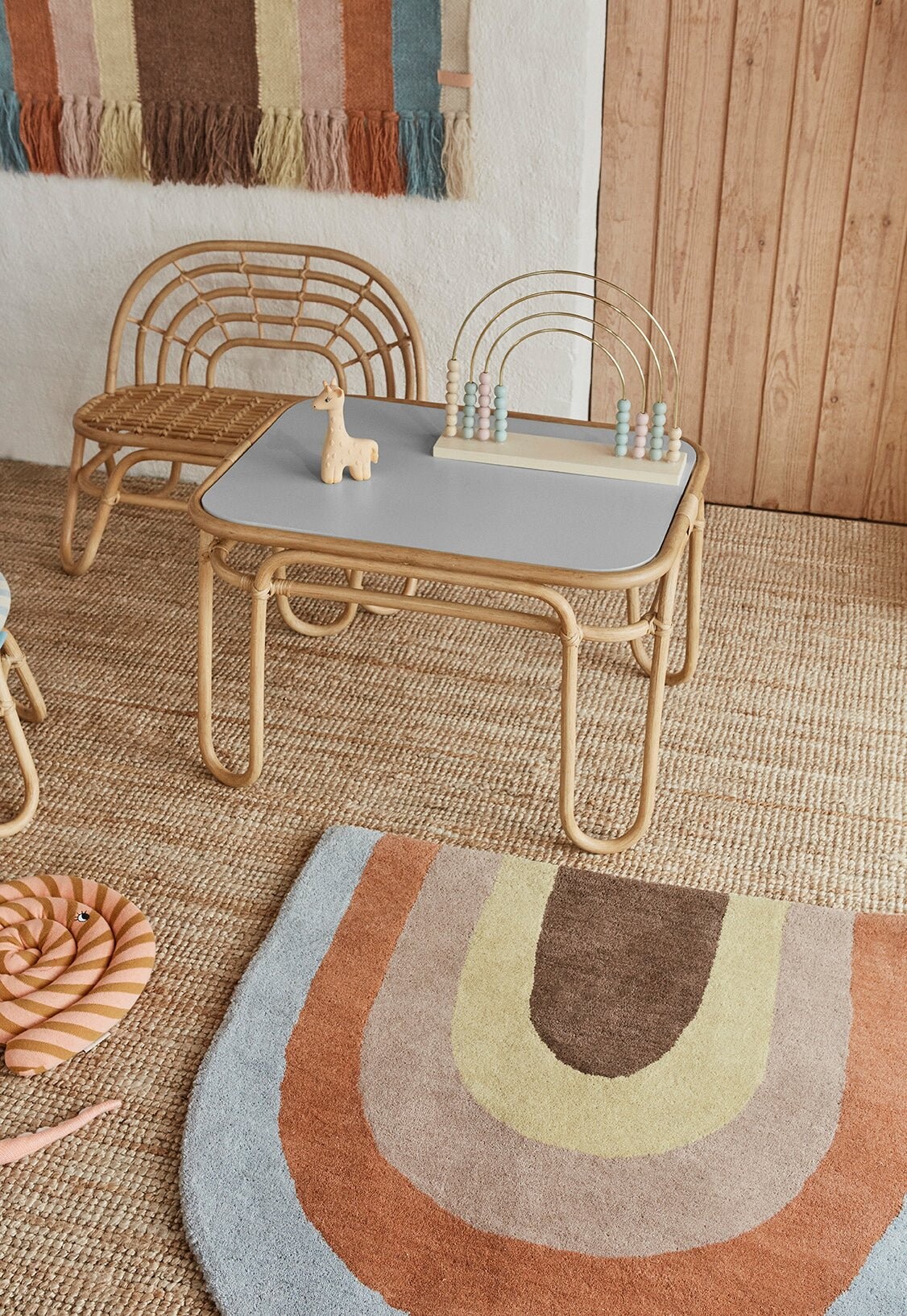 Oyoy Mini - Abacus Rainbow Kugleramme Til Børn - Messing Belagt