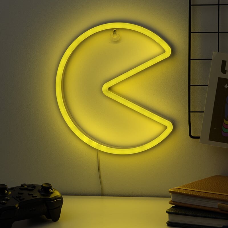 Pac Man Wall Mountable Led Neon Light