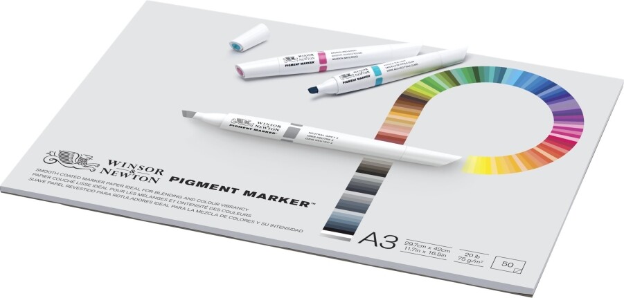 Tegneblok - Pigment Marker - A3 - 50 Ark - Winsor Newton