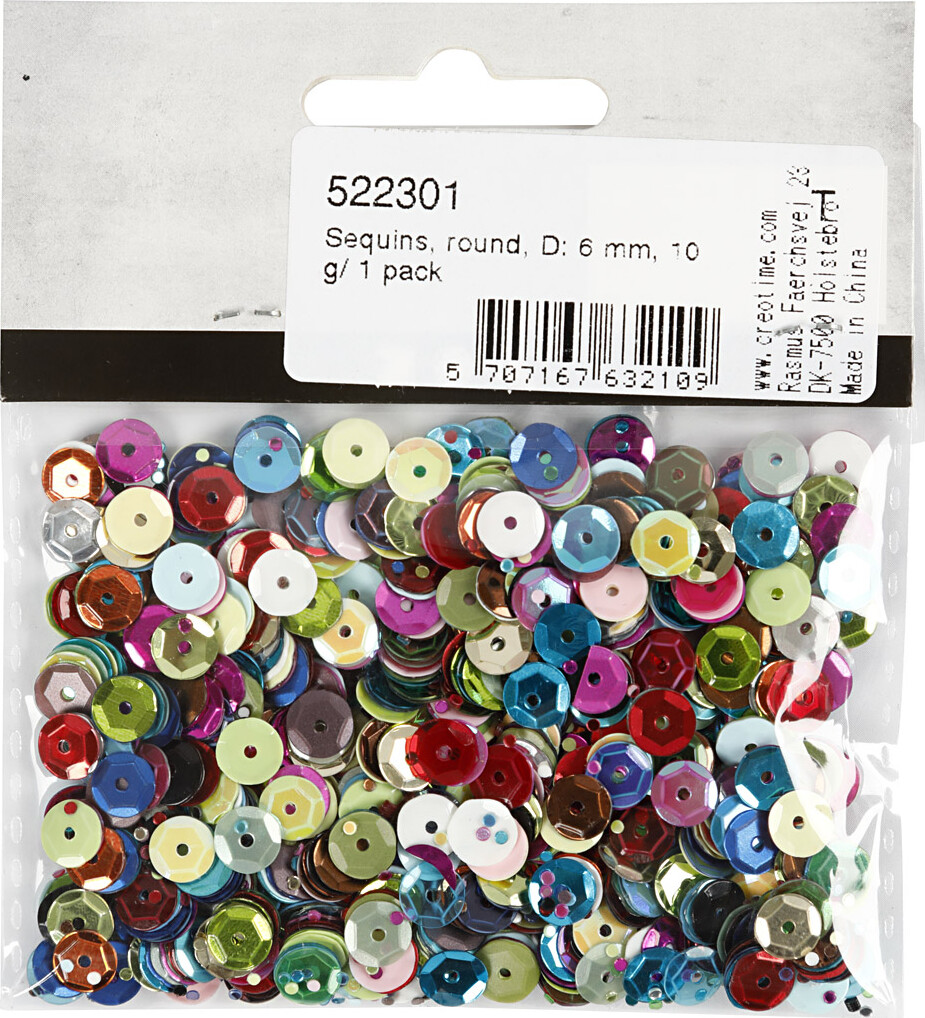 Pailletter - Runde - Ø 6 Mm - 10 G