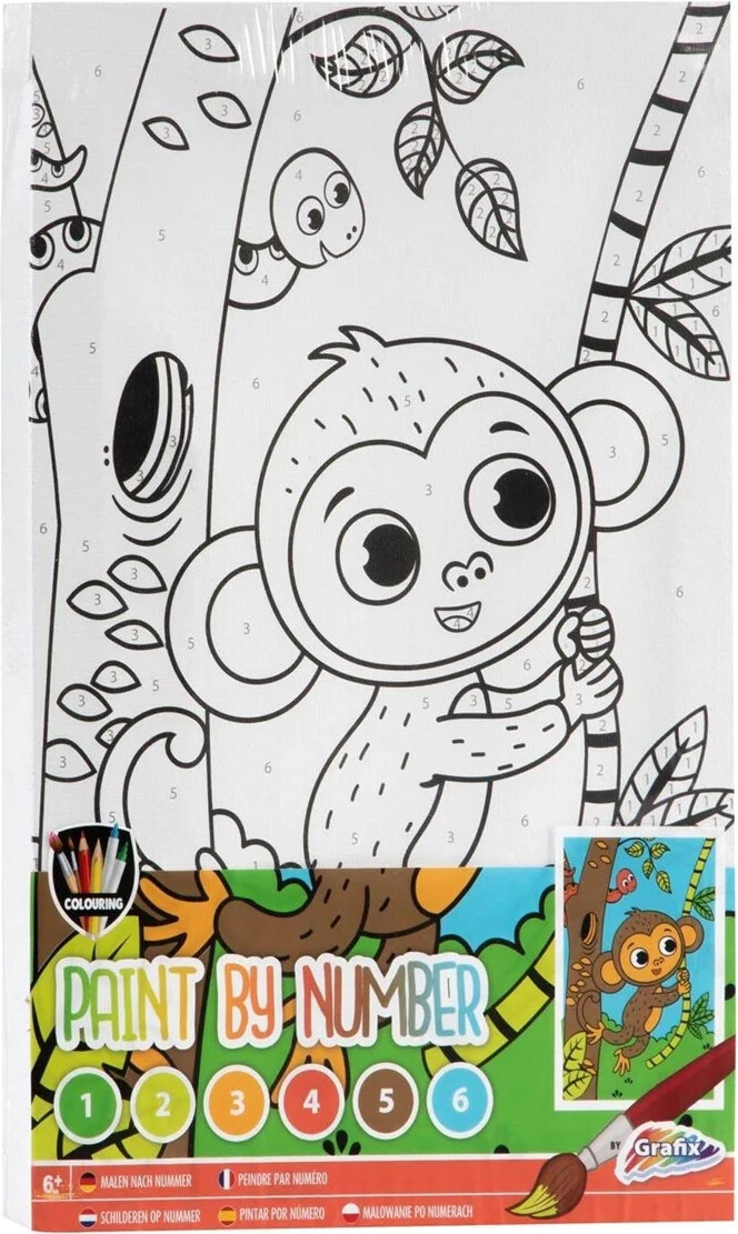 Mal Efter Tal - Lærred - 29 7X19 5 Cm - Assorteret