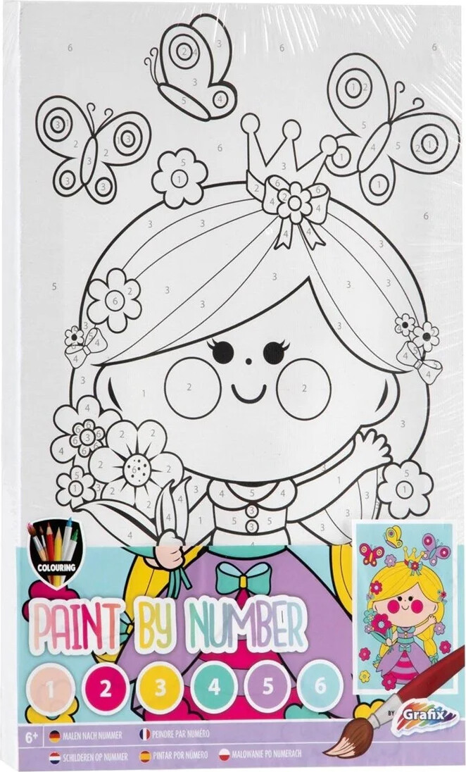 Mal Efter Tal - Lærred - 29 7X19 5 Cm - Assorteret