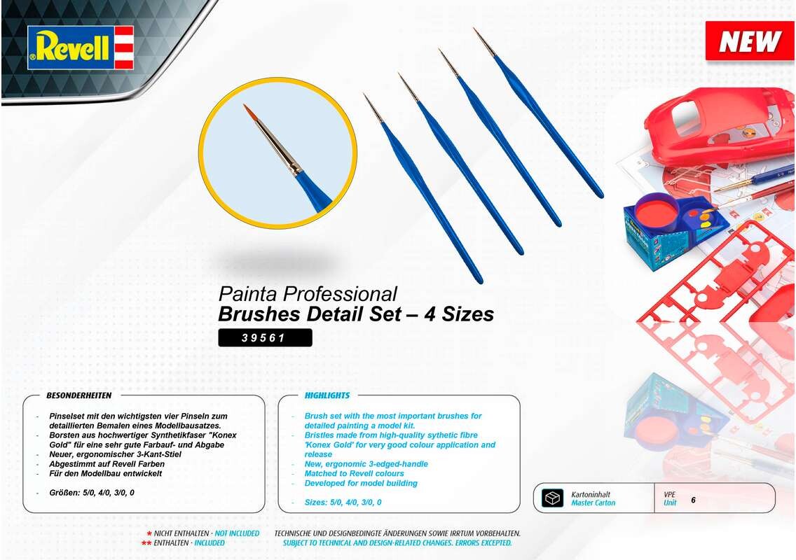 Painta Proff Synth Brush Set 50 40 30 0 - 39561 - Revell