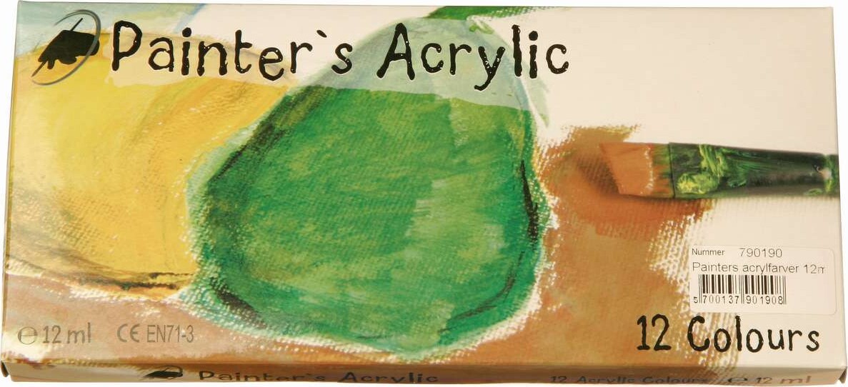 Painters Acrylfarver 12Ml 12Stk Ass - A1212