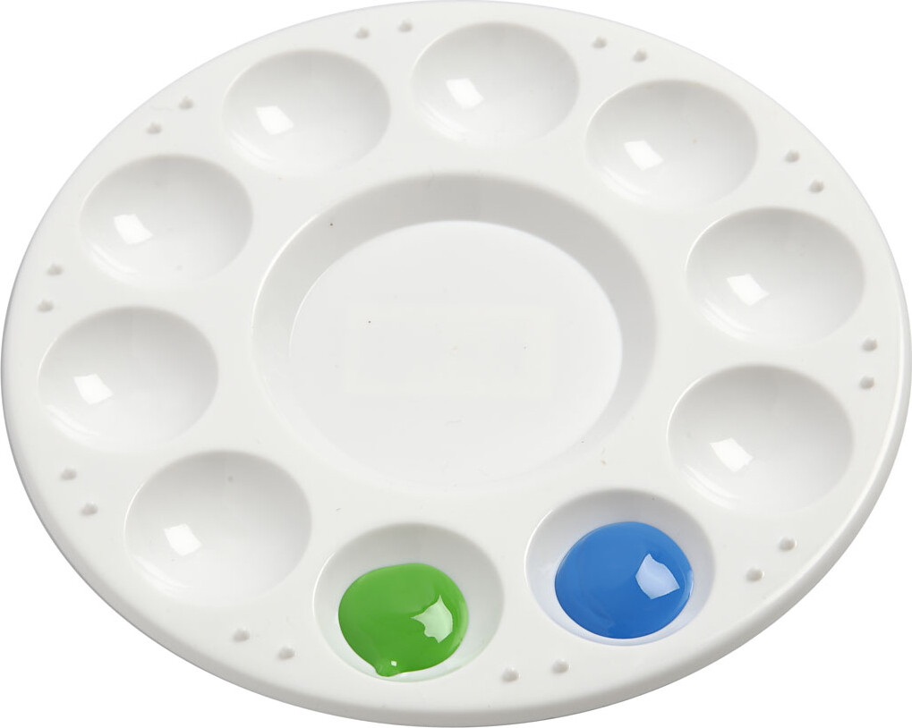 Palet - Ø 17 Cm - Hvid - 10 Stk