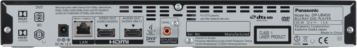 Panasonic - Ultra Hd Blu-Ray Player Dp-Ub450