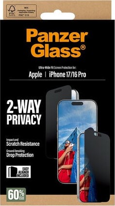 Panzerglass - Iphone 1716 Pro - 2-Way Privacy Skærmbeskyttelse