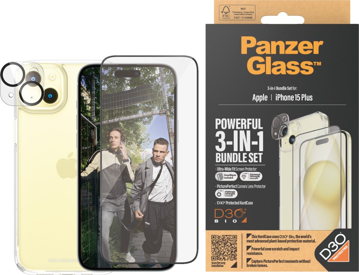 Panzerglass - Apple Iphone 15 Plus - 3-I-1 Beskyttelsessæt 6 7