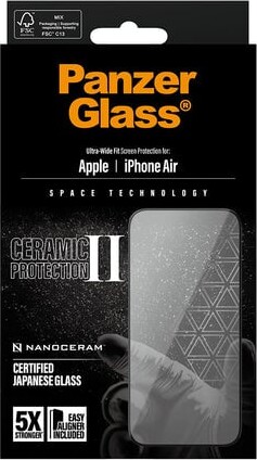 Panzerglass - Iphone Air - Ceramic Ii Protection - Ultra-Wide Fit